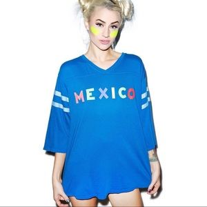 Wildfox MEXICO Tourism Jersey Tunic Shirt
